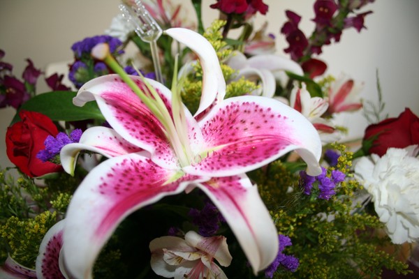 Lily in a Beautiful Vase of Flowers