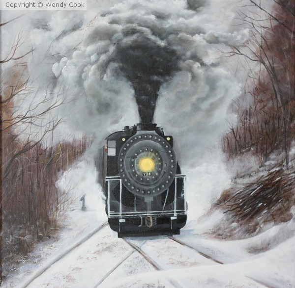 Winter Steam Train