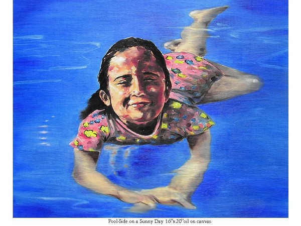 Young girl in pool