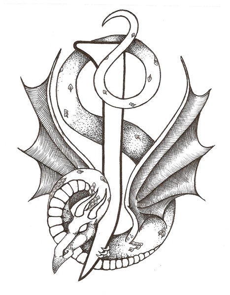 Dragon letter J
