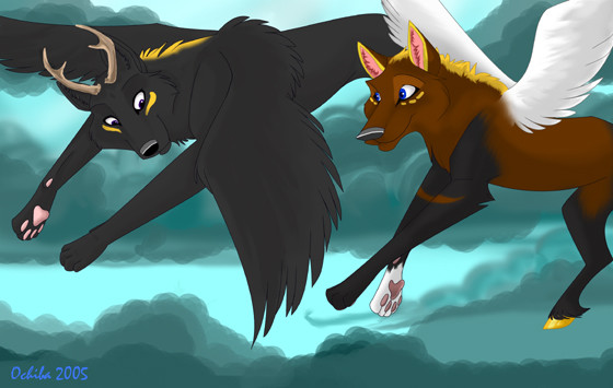 Flying wolfhorses