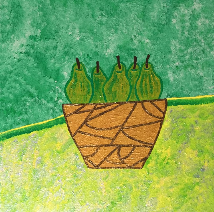 Vase with pears