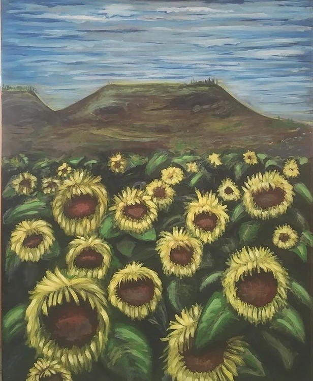 sunflowers oilpainting