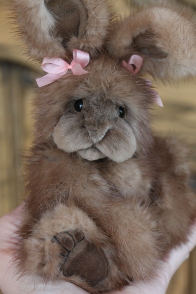 Saddie Recycled Mink Fur Bunny Rabbit 