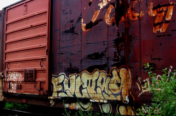 abandoned rail car