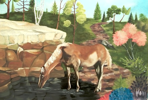 Horse At The Pond