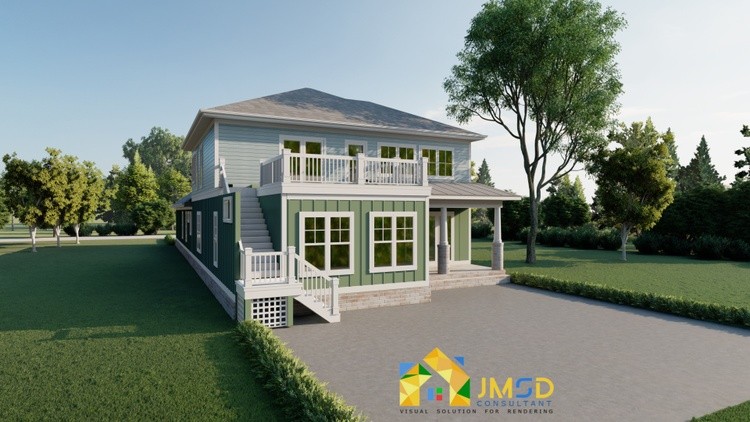 3D Home Elevation Renderings Boston MA