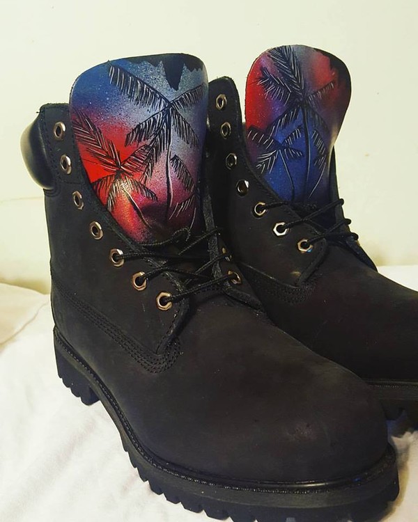 Custom handpainted boots