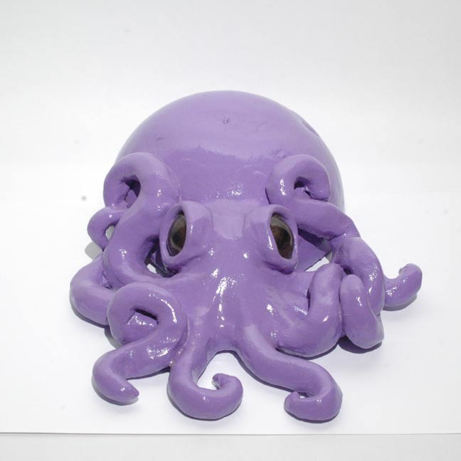 Purple Octopus Gourd Wall Hanger
