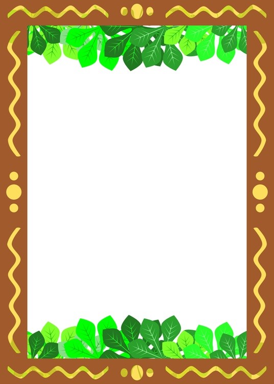 Frame with exotic tropical leaves for banners and messages about ecology and vacations