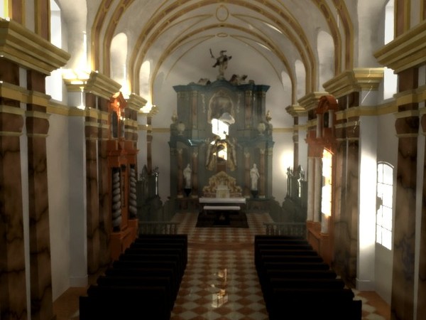 Baroque church reconstruction job