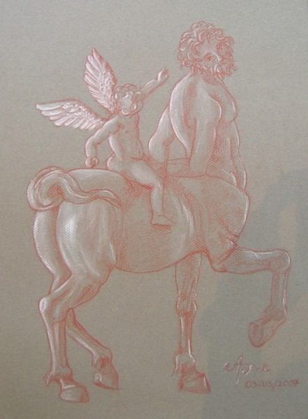 centaur and Love (cupidon) version 2