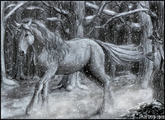 Unicorn in the snow #2