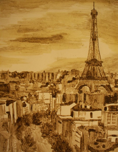 Eiffel Tower in Champ de Mars earth