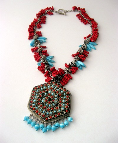 Red and Turquoise 