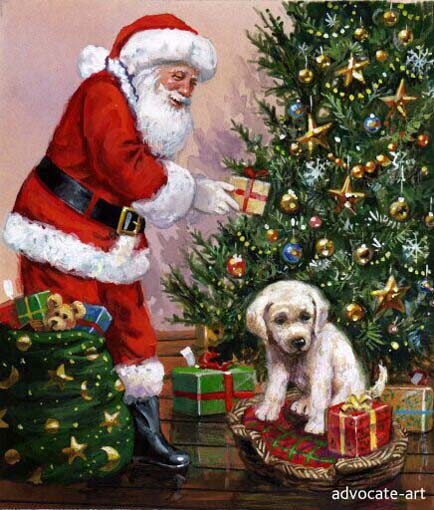 santa pup tree darke  Jim Mitchel Advocate-art 