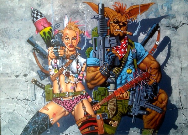 Tank Girl and Booga - Painted