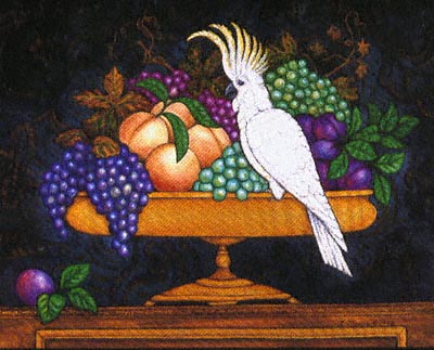 Fruit Bowl and Cockatoo