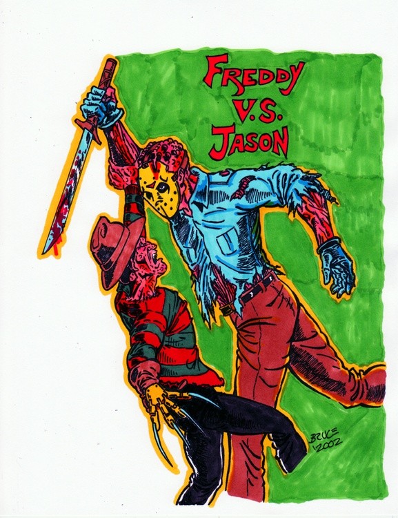 Freddy vs. Jason, in color!