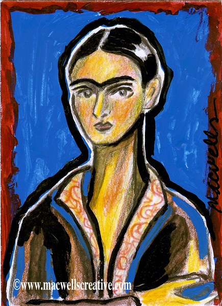 Frida on Blue