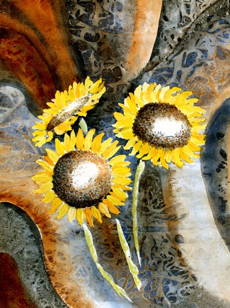 Three Fun Sunflowers