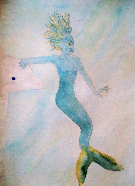 mermaid basking