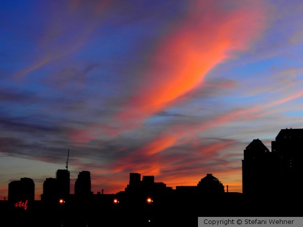 Toronto's sky in fire