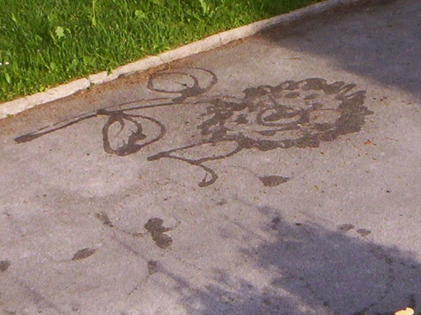 Asphalt watery art