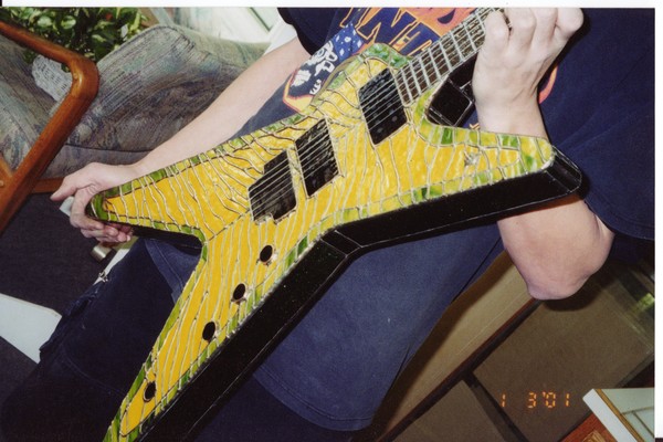 3D stained glass guitar