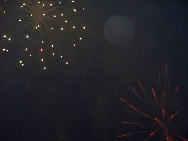 Moon overlooking the Fireworks