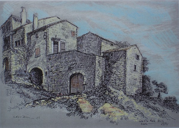Stone houses in Vaudenoux/Ardèche
