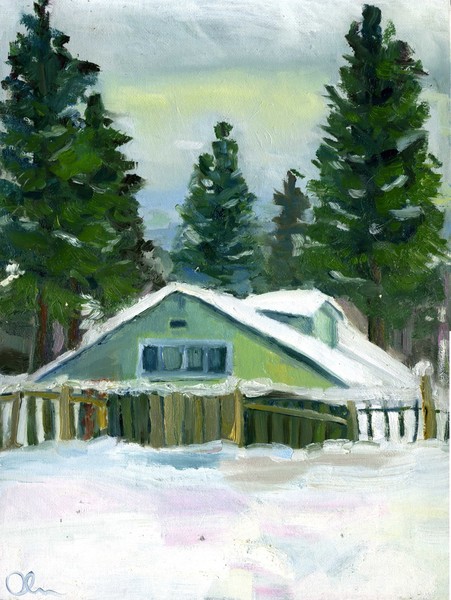 Winter Plein Air (Forest Cabin)