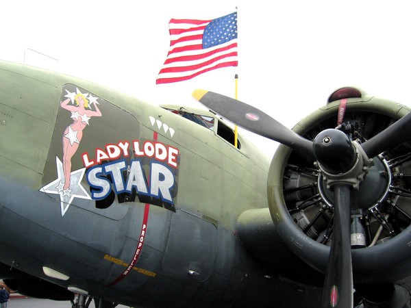 Lockheed Lodestar with Flag