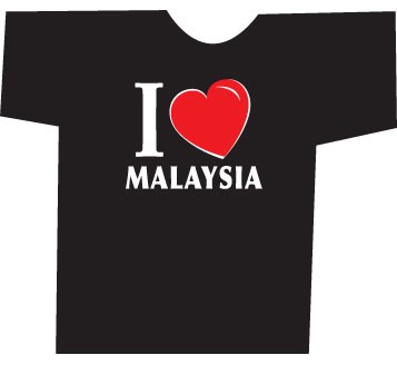 T-shirt I Love Malaysia