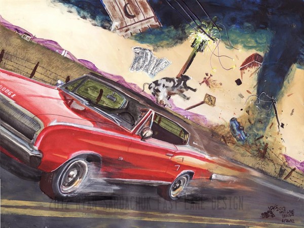 Ridin' The Storm Out (1966 Dodge Charger Painting)