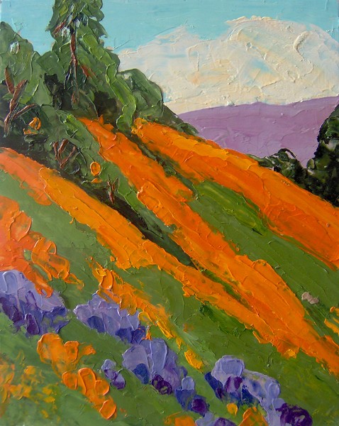 Hillside Poppies and Lupine