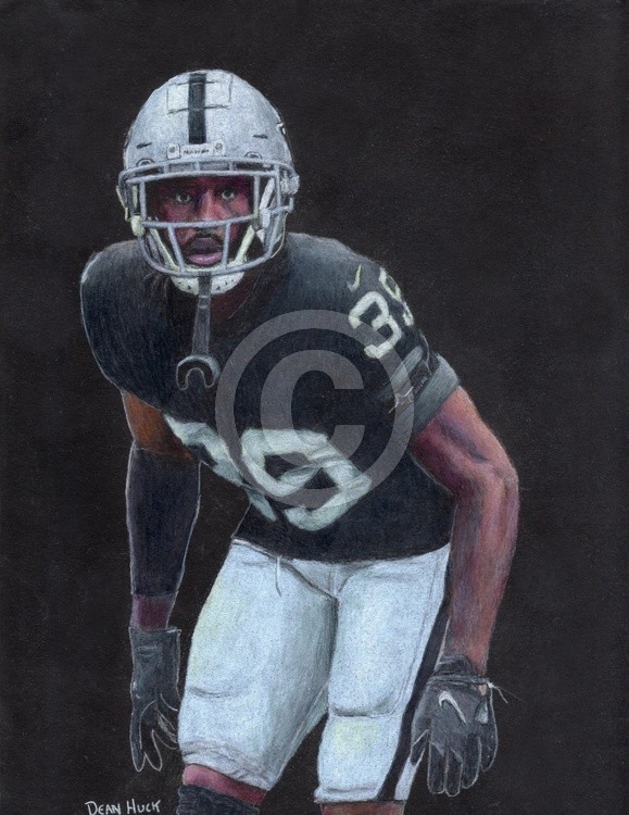 Nate Hobbs in a Colored Pencil Portrait by Dean Huck