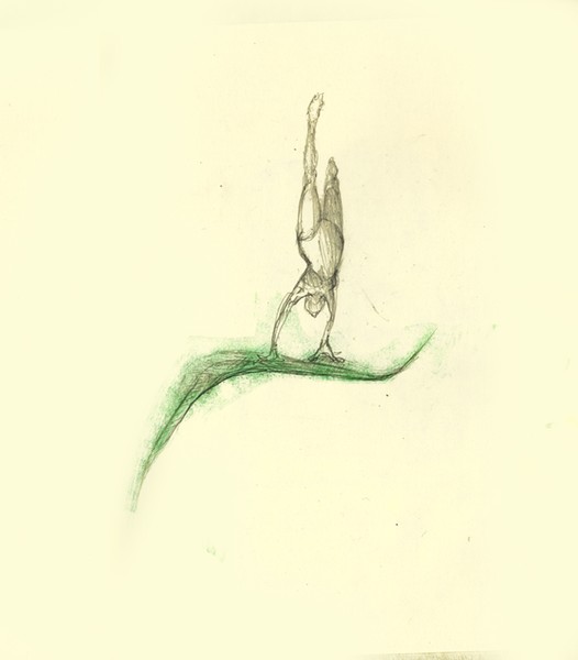 gymnastic on a leaf