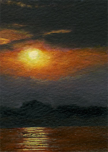 ACEO - African Sunset Series - Reflections