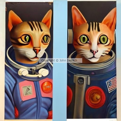 Space Cat Diptych
