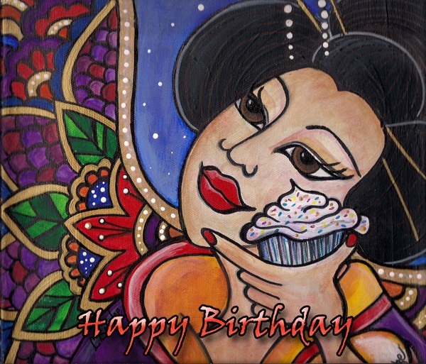 Kabuki Cupcake Birthday Angel
