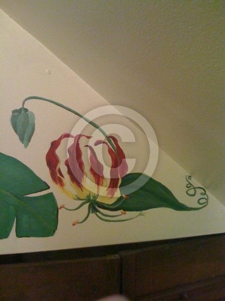 Tropical Flower on wall