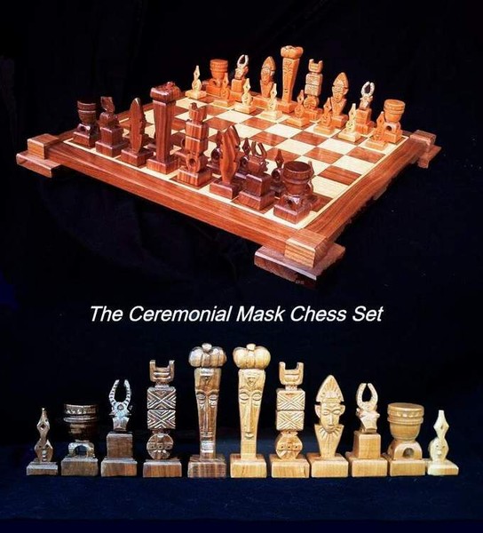 The Ceremonial Mask Chess Set