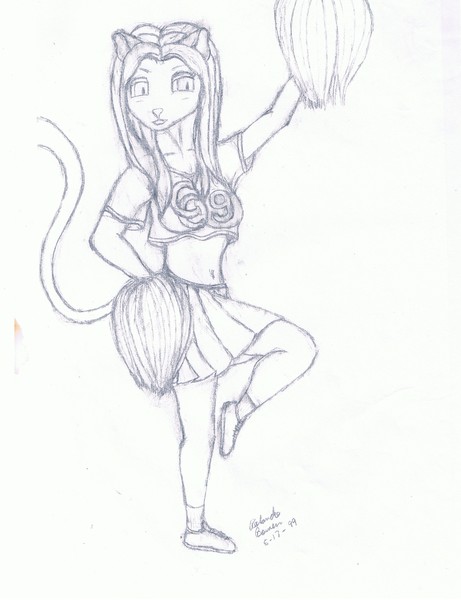 Cheerleader catgirl