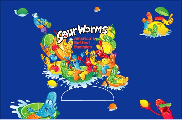 Sour Worms candy package