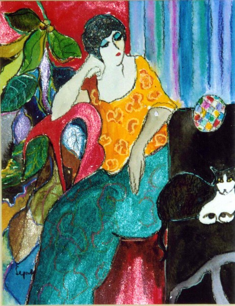 WOMAN WITH A CAT