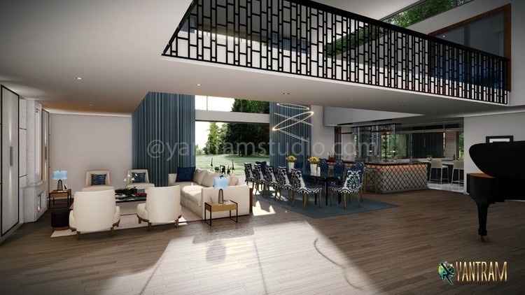 Swinfen Villa’s Interior in Miami, by 3D Interior Designers at Architectural Rendering Studio