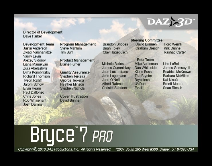 Bryce7ProCredits