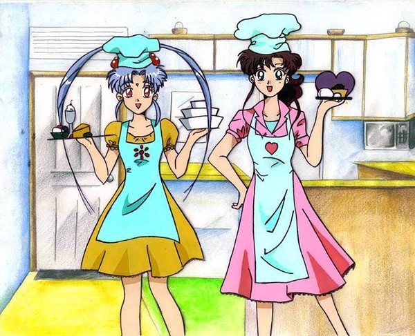 Sasami and Makoto Cooking