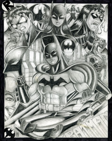 Batman in graphite